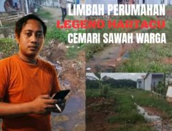 LSM Kompak Indonesia Soroti Pencemaran Limbah Perumahan Legend Hartacu, Cemari Lahan Pertanian Warga