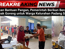 Salurkan Bantuan Pangan, Pemerintah Berikan Beras dan Minyak Goreng untuk Warga Kelurahan Padang Sappa