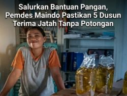Salurkan Bantuan Pangan, Pemdes Maindo Pastikan 5 Dusun Terima Jatah Tanpa Potongan