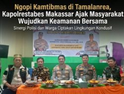 Ngopi Kamtibmas di Tamalanrea, Kapolrestabes Makassar Ajak Masyarakat Wujudkan Keamanan Bersama