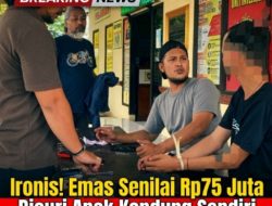 Ironis! Emas Senilai Rp75 Juta Dicuri Anak Kandung Sendiri