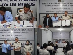 Lapas Maros Perkuat Sinergi dengan Kejaksaan Negeri Maros melalui Penandatanganan Perjanjian Kerja Sama Bidang Perdata dan Tata Usaha Negara