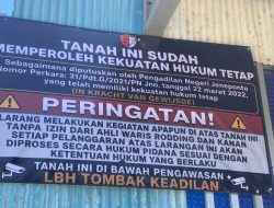 Kasus Lahan di Jeneponto Memanas: Pagar Dibongkar Sepihak, Pihak Terlapor Siap Lapor ke Polda Sulsel