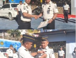 Rutan Malino Gelar Apel Pagi, Baharuddin Terima Satyalancana Karya Satya 10 Tahun