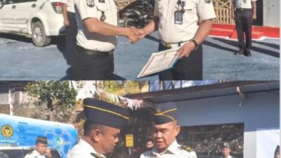 Rutan Malino Gelar Apel Pagi, Baharuddin Terima Satyalancana Karya Satya 10 Tahun